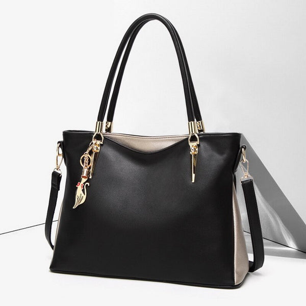 FUNMARDI Luxury Handbags PU Leather Women Bags Designer Brand Top-Handle Bag High Capacity Lady Shoulder Bag Crossbody Bags