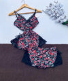 Floral Lace Nightwear Set for Women – Soft Camisole Top & Shorts