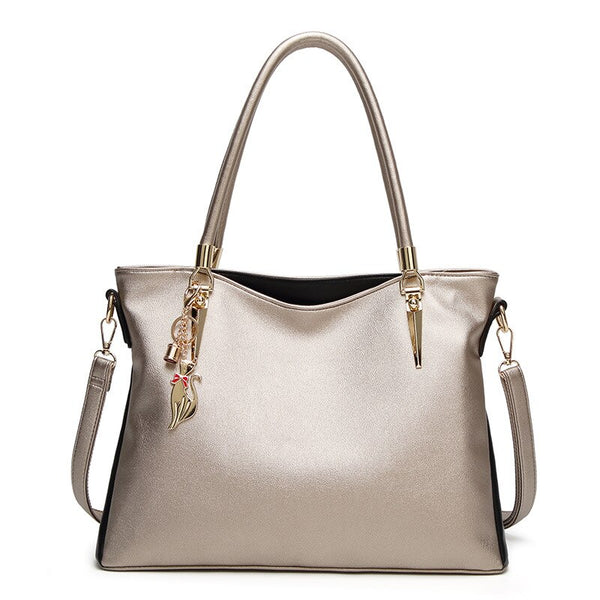 FUNMARDI Luxury Handbags PU Leather Women Bags Designer Brand Top-Handle Bag High Capacity Lady Shoulder Bag Crossbody Bags