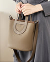 Top layer cowhide pig nose vegetable basket bucket bag hand-held shoulder messenger genuine leather women's bag trendy