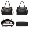 FUNMARDI Luxury Handbags PU Leather Women Bags Designer Brand Top-Handle Bag High Capacity Lady Shoulder Bag Crossbody Bags
