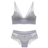 Sexy Lace Lingerie Set for Women – Wireless Push Up Bra & Jacquard Underwear