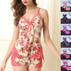 Floral Lace Nightwear Set for Women – Soft Camisole Top & Shorts
