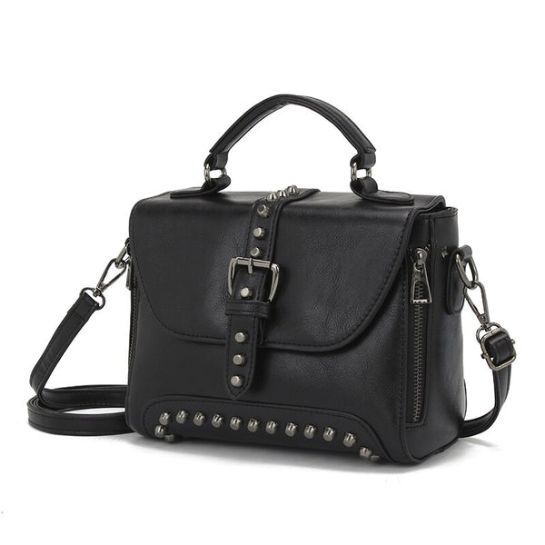 White Vintage Oil Leather Luxury Handbags Women Bags Designer Crossbody Bags For Women Rivet Small Ladies Hand bag