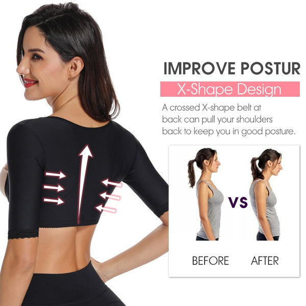 Miss Moly Women's Shapewear Tops Slimming Arm Shapers Slim Underwear Back Shoulder Corrector shaper Humpback Prevent