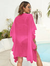 Women's loose beach vacation sun protection jacket bikini top and cover up shirt