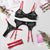 Wave point bra set mesh women's garter belt sexy lingerie women