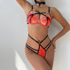Color Blocking Detachable Two-Piece Sexy Bra Set Embroidered Splicing Lingerie for Women