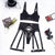 “Breathable mesh see-through sexy lingerie split set for women”