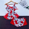Floral Lace Nightwear Set for Women – Soft Camisole Top & Shorts
