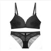 Sexy Lace 3/4 Cup Bra Set for Women – Wireless Thin Cotton Breathable Solid Color Lingerie