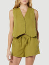 Fashionable women's clothing temperament versatile vest top set for women