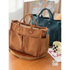 Autumn Winter Multi-Pocket Thick Corduroy Simple Commuter Tote Student Leisure Literary Handbag Shoulder Bag