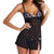 Women Summer Lace Sexy Lingerie – V-neck Babydoll Nightwear Dress with G-string, Mini Sleepwear D1