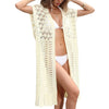 Long Cardigan Crochet Hollow Bikini Cover-up Sunscreen Beach Dress