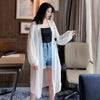 Sun Protection Cardigan for Women Summer New Arrival Chiffon Sunscreen Jacket Mid-Length Outerwear Beach Cover-Up Thin Coat
