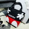 Disney fashion trend handbags casual small bag mickey mouse portable canvas bag handcuffs bag lunch box bag