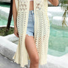Long Cardigan Crochet Hollow Bikini Cover-up Sunscreen Beach Dress