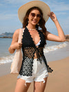 New hollowed out beach vacation knitted hooded jacket beach skirt