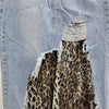 Autumn New Cowboy Leopard Print Splice Two-Piece Slimming Half Skirt for Women – Spicy Girl Style