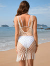 Women’s White Crochet Net Beach Dress / Swimwear Cover-Up