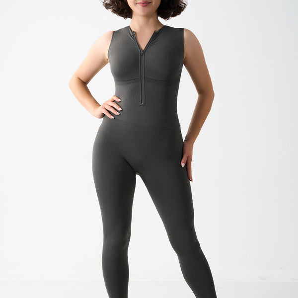 Seamless Shapewear Fitness Yoga SleevelessElasticity Running Shaping Long Pants Jumpsuit
