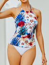 European and American Sexy Printed Oversized Women's Swimwear Tankini Split Body Swimwear Sleeveless Swimwear