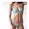 Sexy Lace 3/4 Cup Bra Set for Women – Wireless Thin Cotton Breathable Solid Color Lingerie