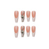 Long Wearing Nails 24 Pieces Of Finished Fake Nails Press On Nails French Ballet Manicure