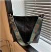 New Fashion Handheld Single Shoulder Crossbody Large Capacity Bucket Bag Solid Color PU Fashion Single Shoulder Women's Bag