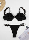 Support Bikini Sexy Beach Vacation Solid Color Separated Swimsuit for Women