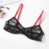 Wave point bra set mesh women's garter belt sexy lingerie women