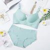 High-End Romantic Bra Set for Women – Striped Push-Up Seamless Lingerie Set