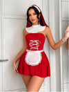 Women’s Sexy Maid Role-Play Lingerie Set – Backless & Bondage Style