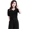 Fashionable Two-Piece Set for Women, Summer Style, Elegant and Youthful Look, Tummy-Covering Pants Suit