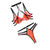 Color Blocking Detachable Two-Piece Sexy Bra Set Embroidered Splicing Lingerie for Women