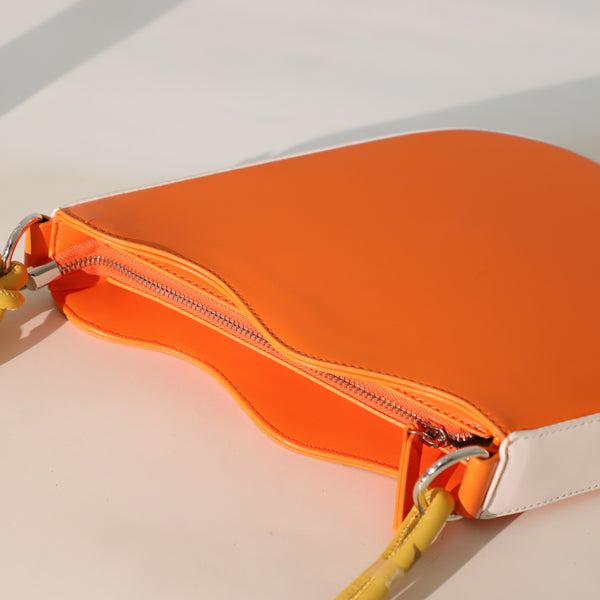 Bag Small Design Summer New Semi-Circular Saddle Bag Personality Wave Shaped Portable One Shoulder Underarm Bag