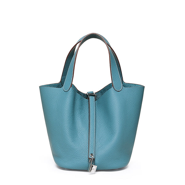 Head layer cowhide bucket bag women's leather high-end handbag