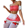 Sexy & Tempting Lingerie – 4-Piece Passionate Maid Uniform Set for Women