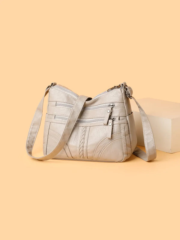 PU Leather Adjustable Strap Shoulder Bag