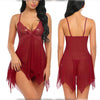 Mesh Women’s Perspective Sexy Lingerie Two-Piece Suspender Nightgown Set