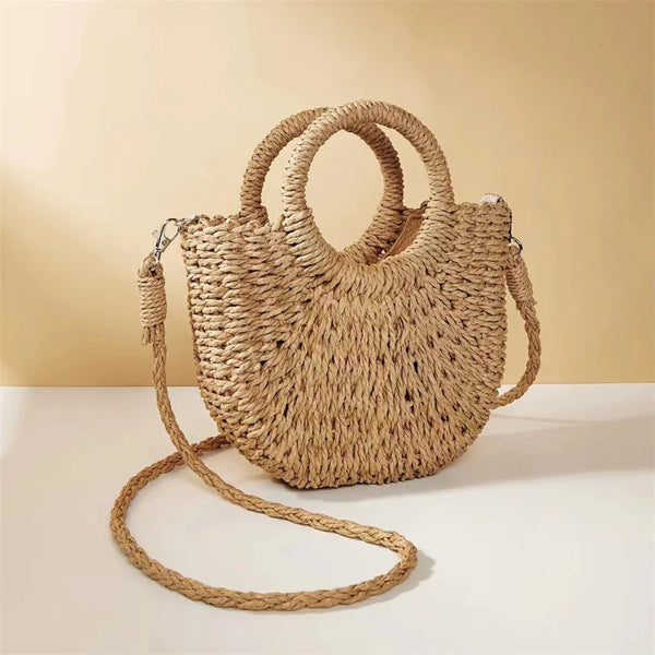 Grass woven bag women's bag ins versatile beach bag