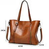 Women bag Oil wax Women's Leather Handbags Luxury Lady Hand Bags With Purse Pocket Women messenger bag