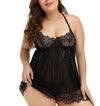 Sexy Lingerie Suspender Skirt – Black Silk & Lace Nightdress, Plus Size Nightwear S-5XL, Wholesale Factory