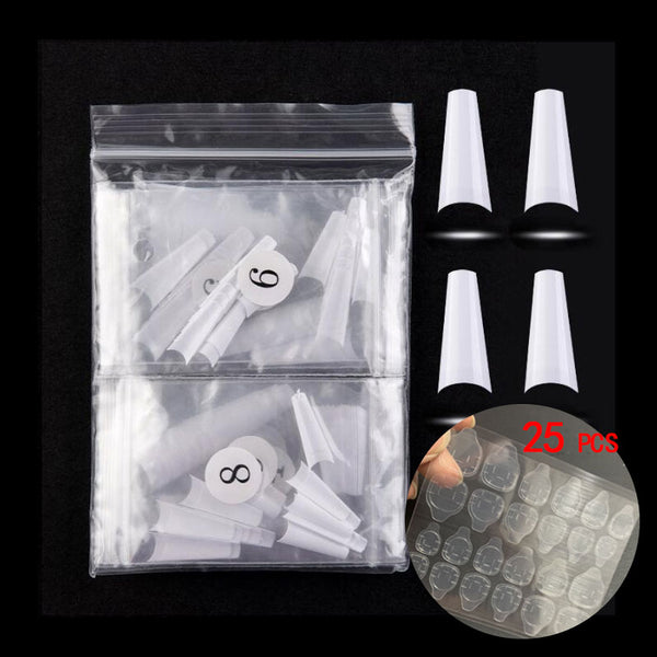 500pcs/opp Ballerina Nail Art Tips Press on Long Coffin Shape Professional False Nails