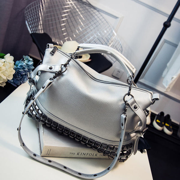 SGARR LUXURY Leather Women Shoulder Bag Brand Designer leather handbags Skin Crossbody bag Famous Big Female Tote Messenger Bags