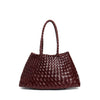 Trendy Retro Large Capacity Handbag Pure Handmade Woven Maternity Bag Commuter Shoulder Tote Bag