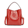 Crocodile Pattern Bucket Bags Leather Handbags Women Crossbody Bags Totes Ladies Shoulder Messenger Bag Female Purses