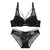 Green Underwear Set Women Bra Push Up Brassiere Cotton Thick Black Gather Sexy Bra Panties Sets Embroidery Lace Lingerie Set