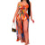 European & American Summer Style Printed Sexy Tube Top Two-Piece Set for Women